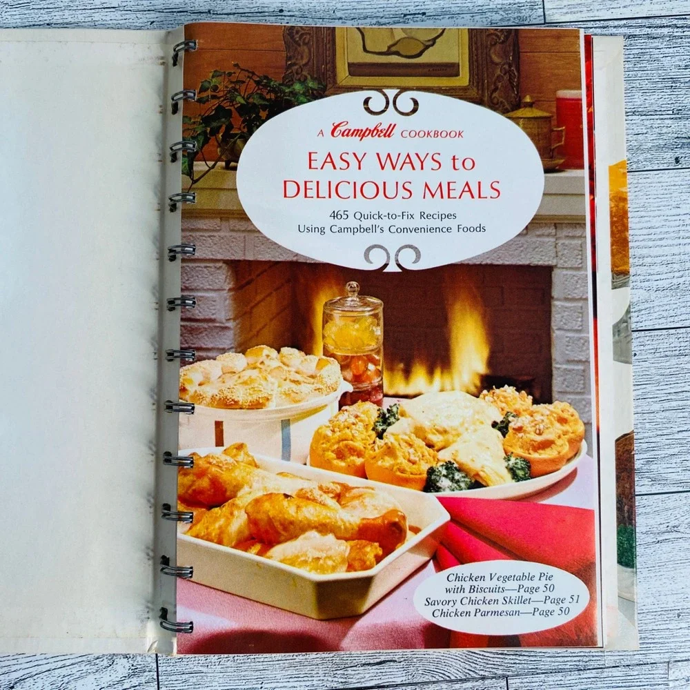 Campbell Easy Ways to Delicious Meals Cookbook 1968 Revised Ed Recipes Spiral